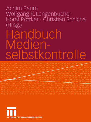 cover image of Handbuch Medienselbstkontrolle